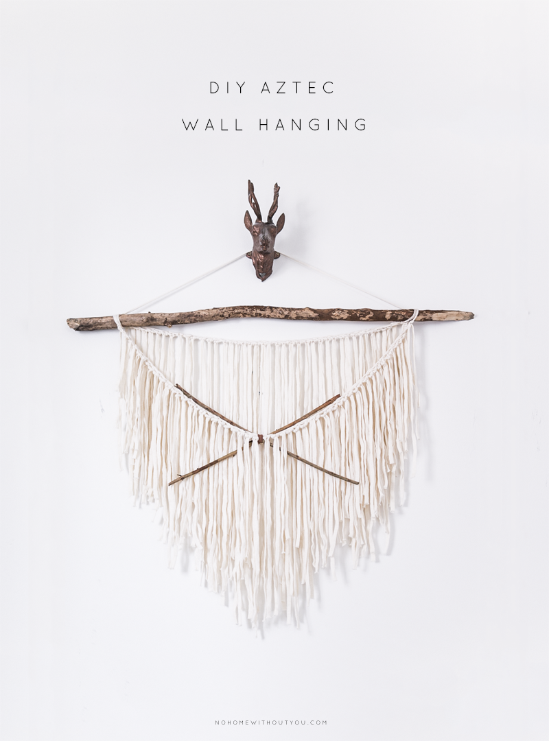diy aztec wall hanging No home without you 1
